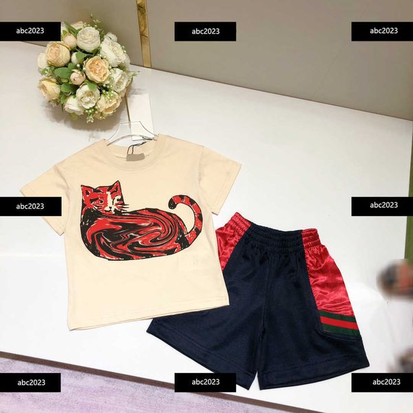new tracksuits designer kid sets cute cat print baby suit size 100-160 cm 2pcs round neck t-shirt and khaki shorts april10, White
new tracksuits designer kid sets cute cat print baby suit size 100-160 cm 2pcs round neck t-shirt and khaki shorts april10, White