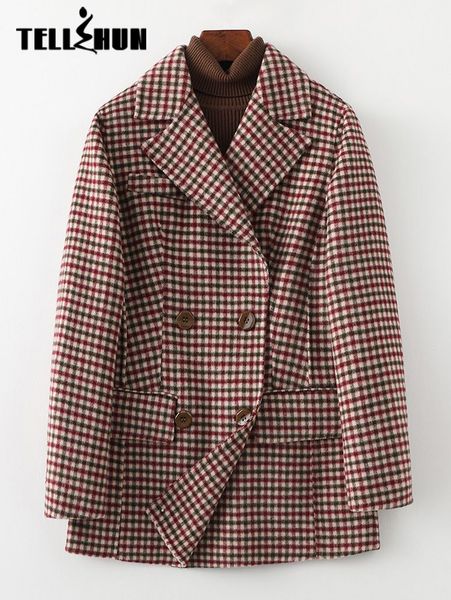 womens wool blends temperame plaid woolen coat double button women long jacket casual fashion windbreaker outerwear female vintage lapel str, Black
womens wool blends temperame plaid woolen coat double button women long jacket casual fashion windbreaker outerwear female vintage lapel str, Black