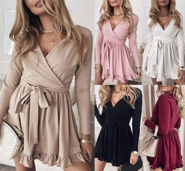 casual dresses woman black vneck ruffles longsleeve dress female slim waist summer office lady vestidos 20222850959, Black;gray
casual dresses woman black vneck ruffles longsleeve dress female slim waist summer office lady vestidos 20222850959, Black;gray