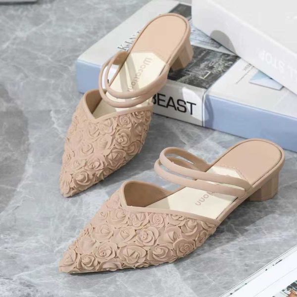 thick heel sandals plastic material waterproof two wear slope plastic fashion net infrared pointed casual shoes 230807, Black
thick heel sandals plastic material waterproof two wear slope plastic fashion net infrared pointed casual shoes 230807, Black