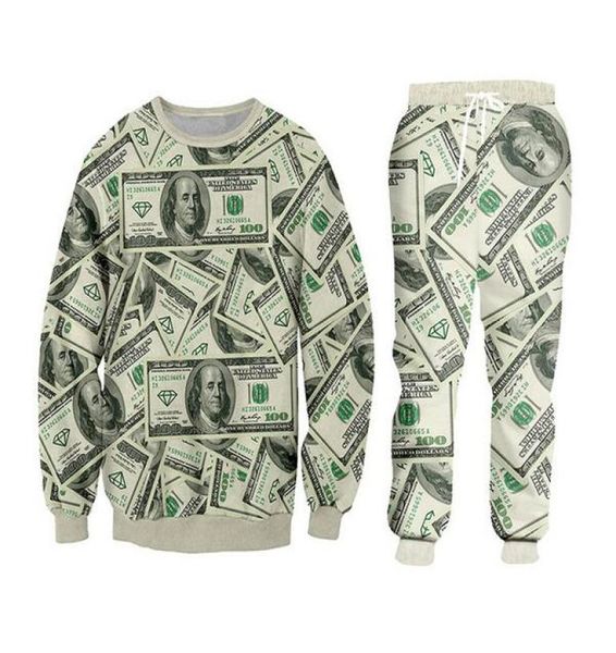 new men womens couple 100 dollar 3d print crewneck sweatshirt pants autumn winter tracksuit1276466, Gray
new men womens couple 100 dollar 3d print crewneck sweatshirt pants autumn winter tracksuit1276466, Gray