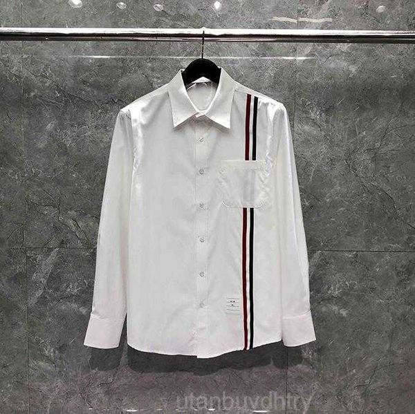2023 fashion brand tb thom shirts men slim long sleeve casual shirt turn down collar oxford summer white striped men's clothing, White;black
2023 fashion brand tb thom shirts men slim long sleeve casual shirt turn down collar oxford summer white striped men's clothing, White;black