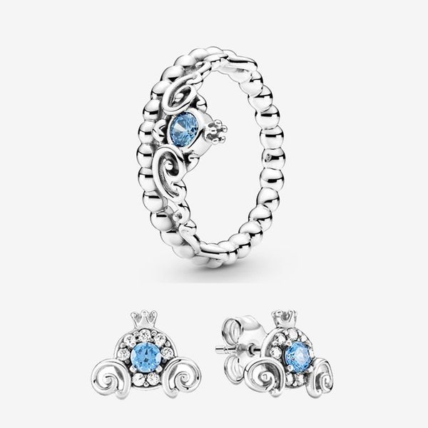 pumpkin coach stud earrings ring set for pandora 925 sterling silver designer jewelry blue diamond rings and earring set with original box
pumpkin coach stud earrings ring set for pandora 925 sterling silver designer jewelry blue diamond rings and earring set with original box