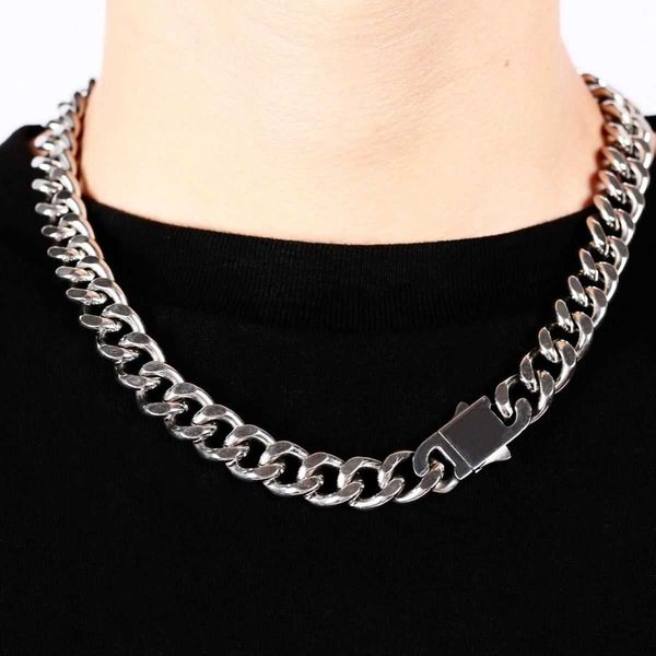 designer chunky cuban chain titanium steel necklace women's trend ins hip hop necklace men's trend brand multifunctional chain hig, Silver
designer chunky cuban chain titanium steel necklace women's trend ins hip hop necklace men's trend brand multifunctional chain hig, Silver