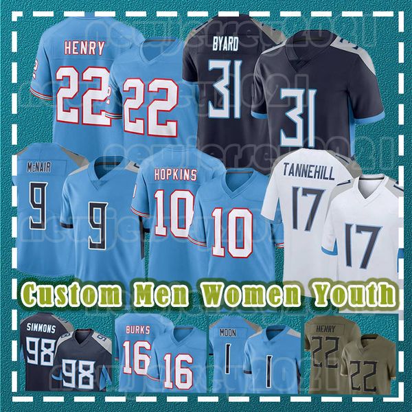 22 derrick henry football jerseys 98 jeffery simmons 10 deandre hopkins kevin byard treylon burks steve mcnair tennessees titans ryan tanneh, Black;red
22 derrick henry football jerseys 98 jeffery simmons 10 deandre hopkins kevin byard treylon burks steve mcnair tennessees titans ryan tanneh, Black;red