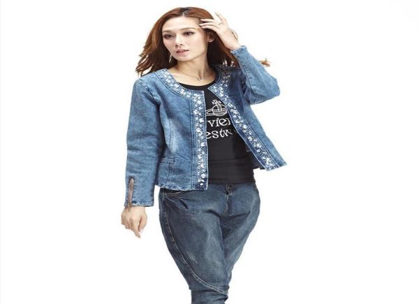 whole plus size 4xl jeans jacket women denim patchwork outwear jeans coat for women longsleeved jeans rivets jacket w4937770411, Black;brown
whole plus size 4xl jeans jacket women denim patchwork outwear jeans coat for women longsleeved jeans rivets jacket w4937770411, Black;brown