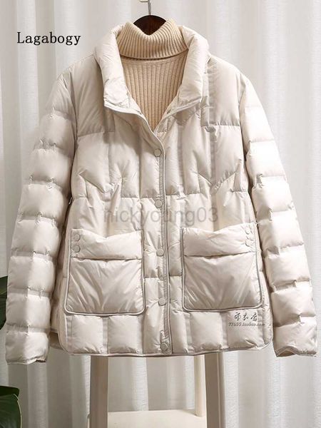 women's down parkas lagabogy 2023 new winter women 90% white duck down coat casual light puffer jacket female short single breasted war, Black
women's down parkas lagabogy 2023 new winter women 90% white duck down coat casual light puffer jacket female short single breasted war, Black