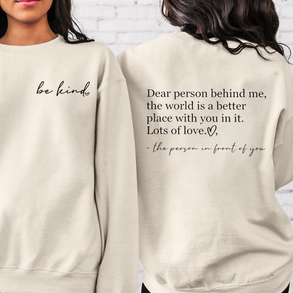women s hoodies sweatshirts dear person behind me sweathirts for women men shirt be kind shirts long sleeves graphic sweatshirt 230818, Black
women s hoodies sweatshirts dear person behind me sweathirts for women men shirt be kind shirts long sleeves graphic sweatshirt 230818, Black