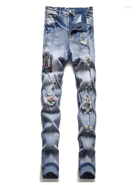 men039s jeans ripped hip hop holes casual pants washed streetwear harakuju denim trousers for male slim fit embroidery4574868, Blue
men039s jeans ripped hip hop holes casual pants washed streetwear harakuju denim trousers for male slim fit embroidery4574868, Blue
