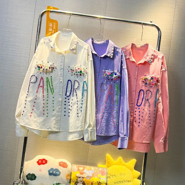 women's jackets autumn women rainbow color letters diamonds beaded denim blouses coat s jeans shirts crystal cardigan cowboy 230821, Black;brown
women's jackets autumn women rainbow color letters diamonds beaded denim blouses coat s jeans shirts crystal cardigan cowboy 230821, Black;brown