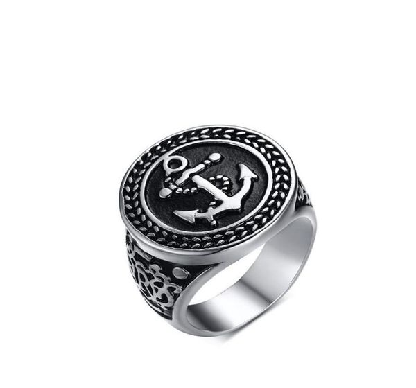 vintage style mens punk biker ring fashion high polish stainless steel anchor signet gothic rings 5658514, Golden;silver
vintage style mens punk biker ring fashion high polish stainless steel anchor signet gothic rings 5658514, Golden;silver