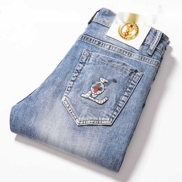 men's jeans designer new summer light color jeans men's slim fit small foot elastic fashion label printed pants hs8a, Blue
men's jeans designer new summer light color jeans men's slim fit small foot elastic fashion label printed pants hs8a, Blue