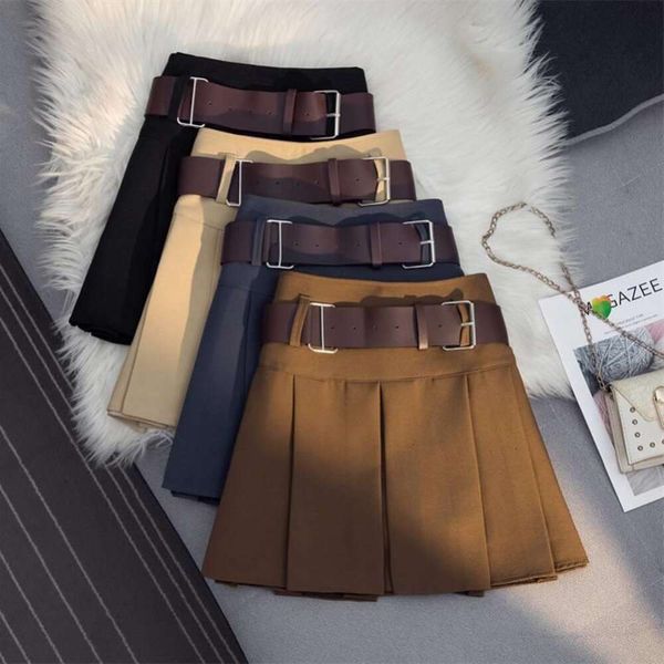 thickened pleated skirt for women autumn high waist korean preppy style short a line, Black
thickened pleated skirt for women autumn high waist korean preppy style short a line, Black