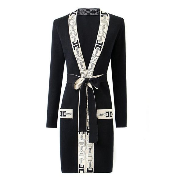 highquality french style vneck geometric pattern belt sweaters coat5813339, White;black
highquality french style vneck geometric pattern belt sweaters coat5813339, White;black