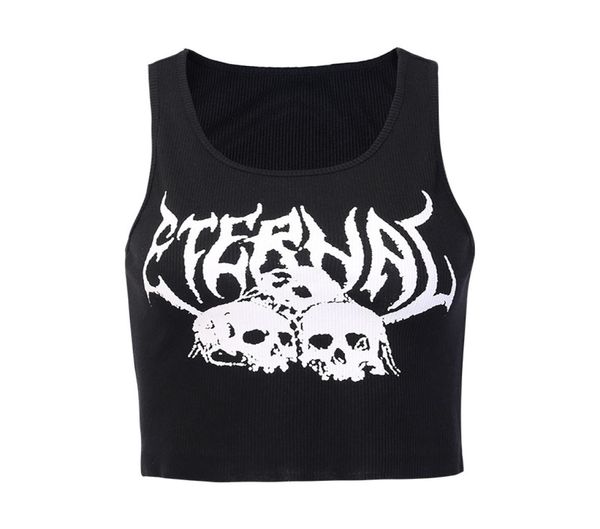 dark gorhic symbol skull eternal letter printed knit short tank women girls summer crop punk tanks vest sleeveless camis 21033993396, White
dark gorhic symbol skull eternal letter printed knit short tank women girls summer crop punk tanks vest sleeveless camis 21033993396, White
