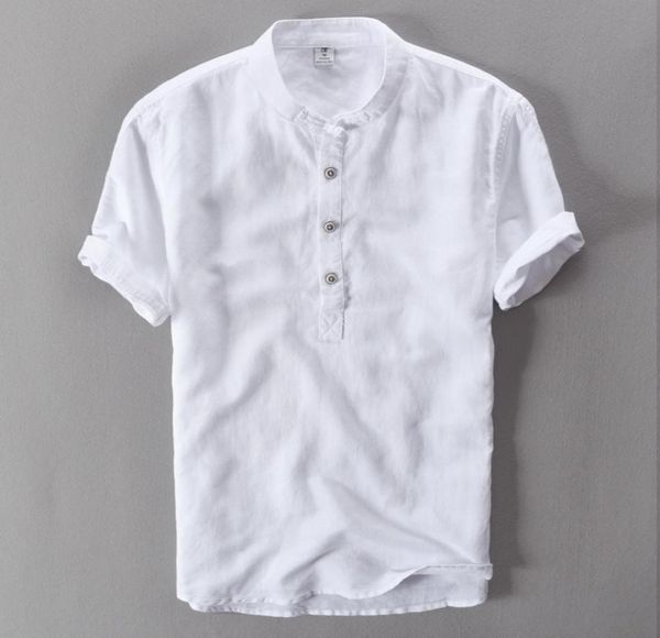 stand collar men039s short sleeve linen cotton shirt with botton white green blue summer casual shirts men new1639328, White;black
stand collar men039s short sleeve linen cotton shirt with botton white green blue summer casual shirts men new1639328, White;black