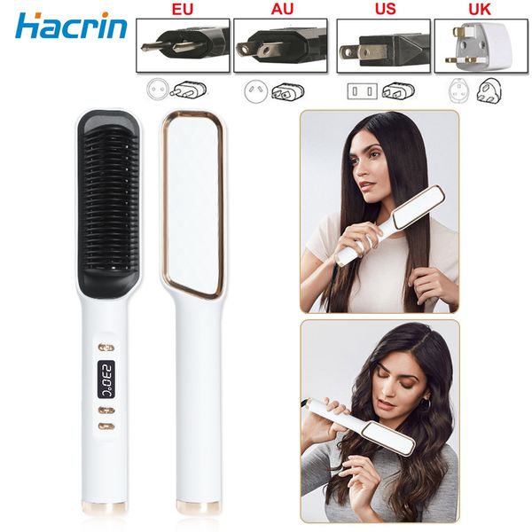 hair straighteners hair straightener brush 3 in 1 heating comb straightener electric hair straightening and curly iron brush comb curler for, Black
hair straighteners hair straightener brush 3 in 1 heating comb straightener electric hair straightening and curly iron brush comb curler for, Black