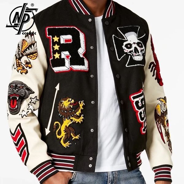 men s jackets oversize baseball jacket men women spring patchwork graffiti skeleton embroidery varsity bomber casual loose coat 230821, Black;brown
men s jackets oversize baseball jacket men women spring patchwork graffiti skeleton embroidery varsity bomber casual loose coat 230821, Black;brown