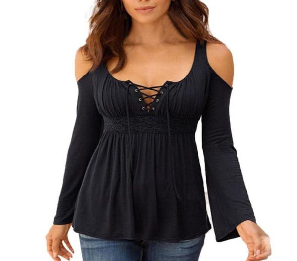 plus size womens and blouses vneck lace up dew shoulder shirts off shoulder long sleeve blouses bandage tunic296581, White
plus size womens and blouses vneck lace up dew shoulder shirts off shoulder long sleeve blouses bandage tunic296581, White