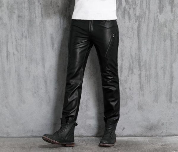 men039s pants genuine leather quality black motorcycle the first layer of sheepskin male personality7592267
men039s pants genuine leather quality black motorcycle the first layer of sheepskin male personality7592267