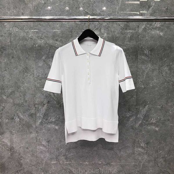 thom tb t-shirt women summer fashion brand clothing casual rwb striped solid polo short sleeve loose sweatshirt, White
thom tb t-shirt women summer fashion brand clothing casual rwb striped solid polo short sleeve loose sweatshirt, White