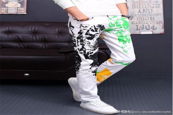 2017 new personality mens white slim 3d paint jeans floral printed denim joggers slim fit strentch flower trousers size 29389594140, Blue
2017 new personality mens white slim 3d paint jeans floral printed denim joggers slim fit strentch flower trousers size 29389594140, Blue