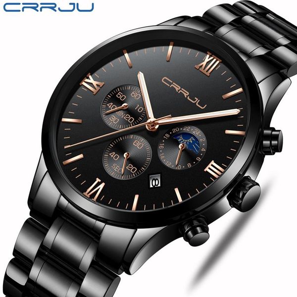 crrju men stainless steel quartz watch waterproof timing luminous calendar mens watches brand luxury watch relogio masculino330r, Slivery;brown
crrju men stainless steel quartz watch waterproof timing luminous calendar mens watches brand luxury watch relogio masculino330r, Slivery;brown