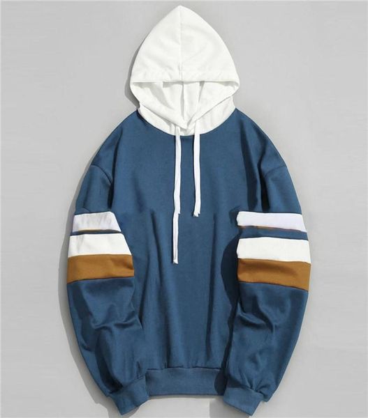 men039s hoodies fashion patchwork slim hooded outwear casual long sleeves sweatshirt autumn mens coats4445307, Black
men039s hoodies fashion patchwork slim hooded outwear casual long sleeves sweatshirt autumn mens coats4445307, Black