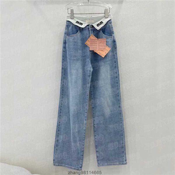 women designer jeans pants design waist cuffed letter embroidered straight leg pant high grade lady trousers, Black
women designer jeans pants design waist cuffed letter embroidered straight leg pant high grade lady trousers, Black