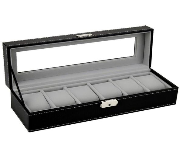 61012 grids pu leather watch box rings storage case organizer jewelry display watch casket for drop saat kutusu6912799, Black;blue
61012 grids pu leather watch box rings storage case organizer jewelry display watch casket for drop saat kutusu6912799, Black;blue