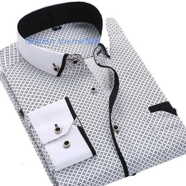 men's dress shirts men fashion casual long sleeved printed shirt slim fit male social business dress shirt brand men clothing soft comf, White;black
men's dress shirts men fashion casual long sleeved printed shirt slim fit male social business dress shirt brand men clothing soft comf, White;black