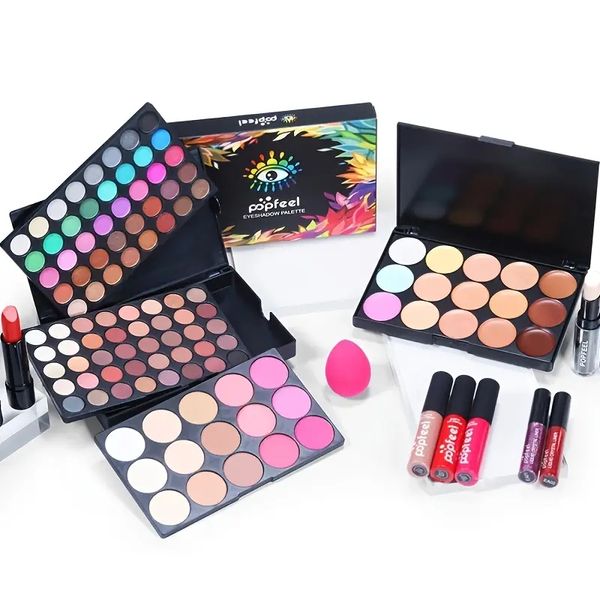 all-in-one makeup set for women and girls - includes makeup brush, mascara, eyeshadow palette, lipgloss, concealer, travel bag, and more - p
all-in-one makeup set for women and girls - includes makeup brush, mascara, eyeshadow palette, lipgloss, concealer, travel bag, and more - p