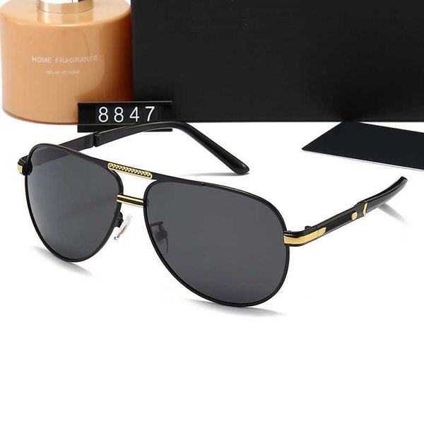 

new men's polarized sunglasses trendy and fashionable driving sunglasses uv resistant glasses 8847, White;black