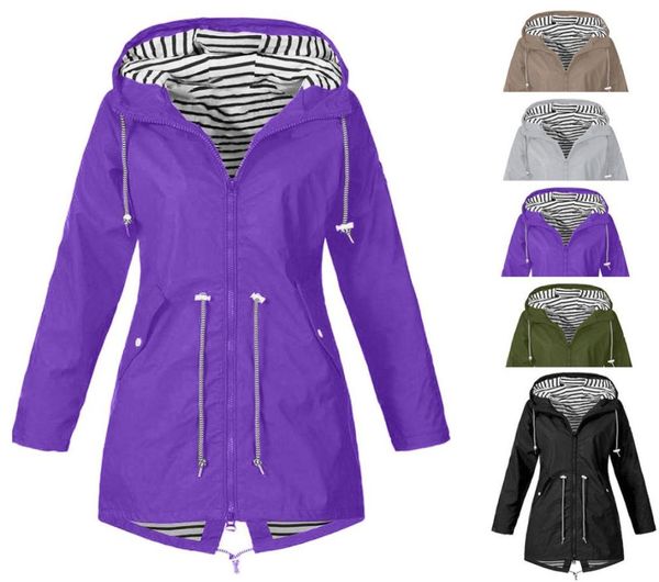long jackets women solid rain jacket outdoor plus size femme waterproof hooded windproof loose coat drawstring casual 596118, Black;brown
long jackets women solid rain jacket outdoor plus size femme waterproof hooded windproof loose coat drawstring casual 596118, Black;brown