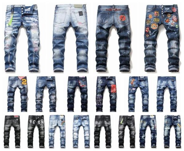 2020 het d2 mens denim jean embroidery pants holes badges jeans zipper men2 pants trousers skinny jeansds2men jeans 6w0963#3949265, Blue
2020 het d2 mens denim jean embroidery pants holes badges jeans zipper men2 pants trousers skinny jeansds2men jeans 6w0963#3949265, Blue