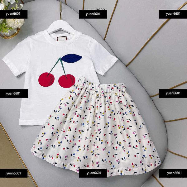 luxury designer girls dress suits 2pcs multi color cherry patterned printed round neck t-shirt and elastic waist short skirt #multiple produ, White
luxury designer girls dress suits 2pcs multi color cherry patterned printed round neck t-shirt and elastic waist short skirt #multiple produ, White