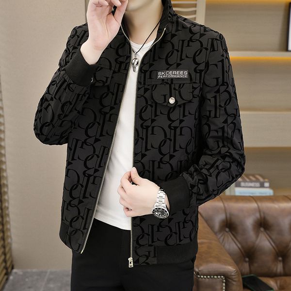 men s jackets spring autumn windbreakers casual print jacket cool waterproof coat male outerwear clothing 230821, Black;brown
men s jackets spring autumn windbreakers casual print jacket cool waterproof coat male outerwear clothing 230821, Black;brown