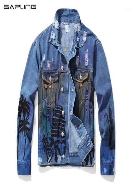 men039s loose coconut palm printed jean jacket fashion holes ripped male denim coat letters painted mens outerwear3698960, Black;brown
men039s loose coconut palm printed jean jacket fashion holes ripped male denim coat letters painted mens outerwear3698960, Black;brown