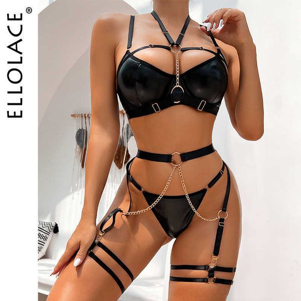 set matte leather female lingerie luxury uncensored underwear 6 piece intimate halter chain fine bra and panty set 230808, Red;black
set matte leather female lingerie luxury uncensored underwear 6 piece intimate halter chain fine bra and panty set 230808, Red;black