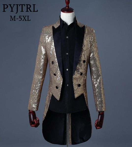 pyjtrl 2018 men gold silver red blue black sequin slim fit tailcoat stage singer prom dresses costume wedding groom suit jacket2721227, White;black
pyjtrl 2018 men gold silver red blue black sequin slim fit tailcoat stage singer prom dresses costume wedding groom suit jacket2721227, White;black