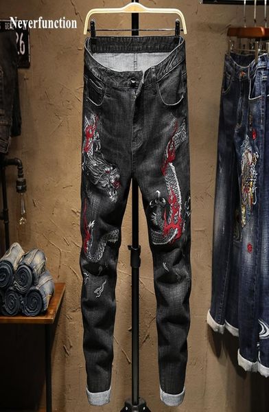 men streetwear slim fit dragon embroidery stretch jogger jeans fashion man hip hop cotton casual straight denim trousers 2011206461804, Blue
men streetwear slim fit dragon embroidery stretch jogger jeans fashion man hip hop cotton casual straight denim trousers 2011206461804, Blue