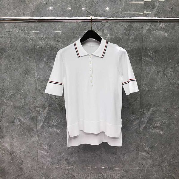 tb thom women t-shirt summer fashion brand casual rwb striped solid polo short sleeve turn-down design loose tb sweatshirt, White
tb thom women t-shirt summer fashion brand casual rwb striped solid polo short sleeve turn-down design loose tb sweatshirt, White