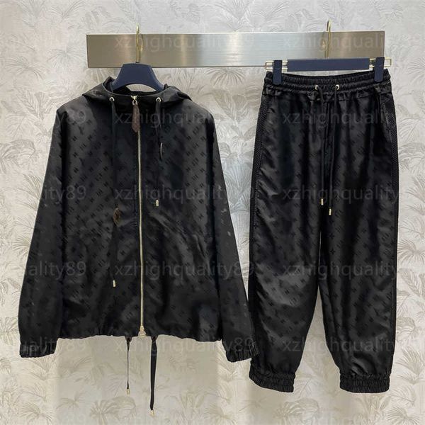 women suit designer tracksuits two piece pant jacket set dark patterned jacquard hooded drawstring jacket mesh patchwork sweatpants women tr, White
women suit designer tracksuits two piece pant jacket set dark patterned jacquard hooded drawstring jacket mesh patchwork sweatpants women tr, White