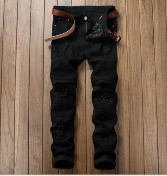 fashion designer mens ripped biker jeans leather patchwork slim fit black moto denim joggers for male distressed jeans pants7045270, Blue
fashion designer mens ripped biker jeans leather patchwork slim fit black moto denim joggers for male distressed jeans pants7045270, Blue