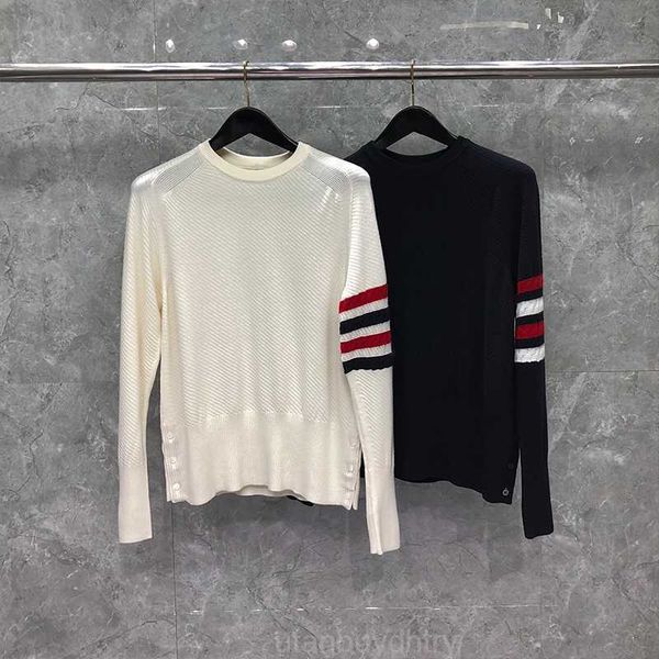 tb thom sweaters fall slouchy long sleeve ribbed knit pullover jumper men's lightweight merino wool crewneck tb pullovers, White;black
tb thom sweaters fall slouchy long sleeve ribbed knit pullover jumper men's lightweight merino wool crewneck tb pullovers, White;black