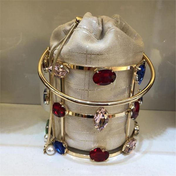 colorful diamond bucekt bag basket evening clutch bags women hollow out beaded alloy metallic cage handbag purse ladies dinner218e
colorful diamond bucekt bag basket evening clutch bags women hollow out beaded alloy metallic cage handbag purse ladies dinner218e