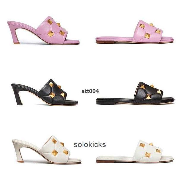 roman stud slide women sandal high heel quilted rivet slides 65mm flat slippers ladies sheepskin su xyo valentinolies, Black
roman stud slide women sandal high heel quilted rivet slides 65mm flat slippers ladies sheepskin su xyo valentinolies, Black