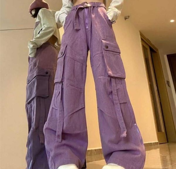 women039s capris elastic high waisted cargo with belt casual pocket loose vintage harajuku streetwear wide leg pants korean pur8272272, Black;white
women039s capris elastic high waisted cargo with belt casual pocket loose vintage harajuku streetwear wide leg pants korean pur8272272, Black;white