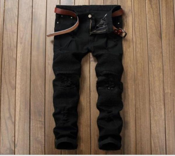 fashion designer mens ripped biker jeans leather patchwork slim fit black moto denim joggers for male distressed jeans pants4374589, Blue
fashion designer mens ripped biker jeans leather patchwork slim fit black moto denim joggers for male distressed jeans pants4374589, Blue