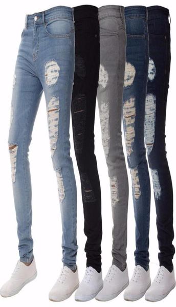 2019 mens casual skinny jeans pants men solid black ripped jeans men ripped beggar with knee hole for youth2987611, Blue
2019 mens casual skinny jeans pants men solid black ripped jeans men ripped beggar with knee hole for youth2987611, Blue